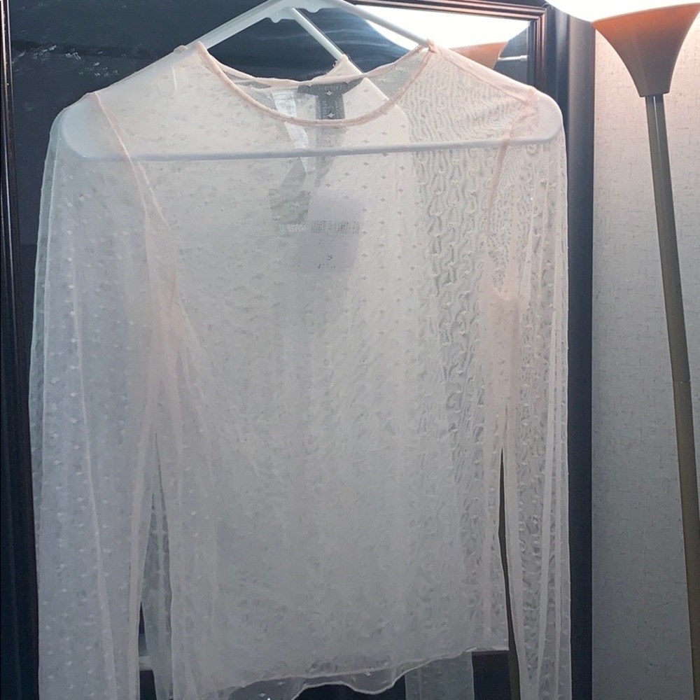 Knit Peach See through top